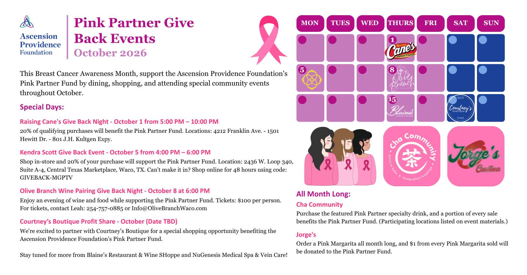 Pink Partner Fund Give Back